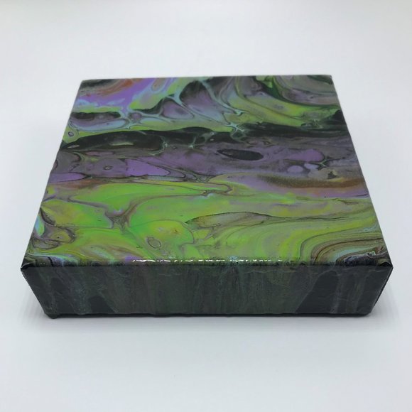 NWOT Fluid Art Abstract Painting, Acrylic Pour - Picture 11 of 15